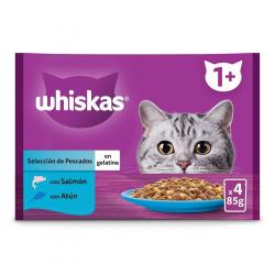 Whiskas Selección Pescados Gelatina en Bolsita para Gatos Adultos - Multipack