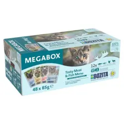 Bozita Bocaditos en salsa en bolsitas 48 x 85 g - Megapack - Mix (4 variedades)
