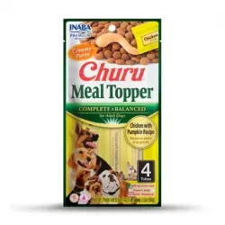 Churu Meal Topper Alimento Complementario Para Perros con Pollo y Calabaza, 48 x 14 gr