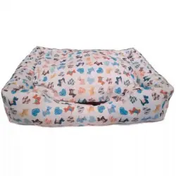 Cuna De Loneta Viena Con Estampado Doggy 85 X 65 X 20 Cms