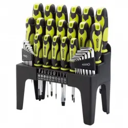 Draper Tools Set Destornilladores + Llaves Hex + Puntas 44 Piezas Verde