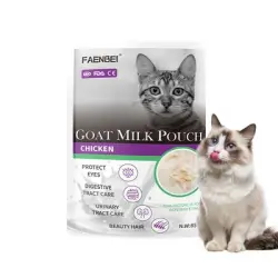 FurryFusion Comida húmeda para gatos con leche de cabra - Pollo desmenuzado