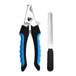 FurryFusion Set de cortaúñas y lima de uñas para gatos, azul - 1 pieza