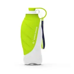 HausPets Botella de agua plegable de silicona verde para perros de 580 ml - Artículo 1