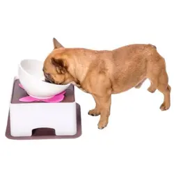 IntiMeg Mesa ajustable para comer perros - Apoyo