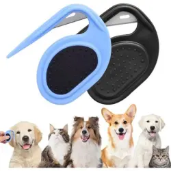 Pawffee 2 peines desenredantes de acero inoxidable, pelo largo, quita nudos - 1 pieza