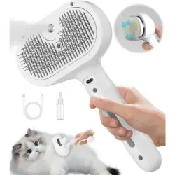 Pawffee Cepillo de vapor 3 en 1 autolimpiante con masaje para mascotas - 1 pieza