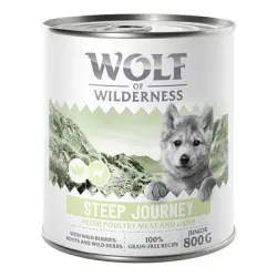 Wolf of Wilderness Expedition Junior 6 x 800 g - Steep Journey - Ave con cordero