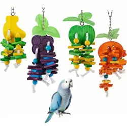 ZooVenture s para masticar para loros y periquitos - Naranja + Manzana + Plátano + Uva