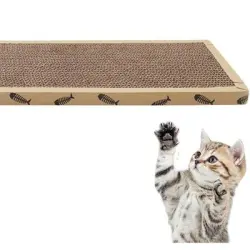 FurryFusion Rascador para gatos, cartón natural - 1 pieza