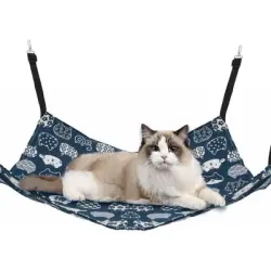 HausPets Hamaca colgante grande de lino para gatos (hasta 7,7 kg) - Artículo 1