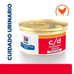Hill's Prescription Diet c/d Multicare Stress Mousse de pollo lata para gatos 85 g