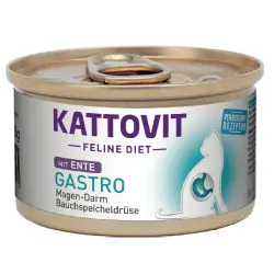 Kattovit Gastro 12/24 x 85 g en latas comida húmeda para gatos - Pato (12 x 85 g)