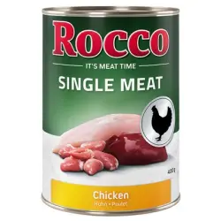 Rocco Single Meat 6 x 400 g comida húmeda para perros Pollo