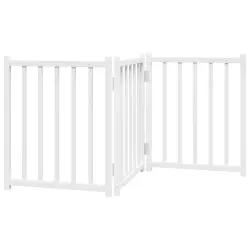 vidaXL Puerta para Perros Plegable Paneles Puerta Mascotas Madera de Álamo - 50 x 90 x 2 cm