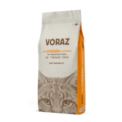 Voraz Pienso Para Gatos Adultos Esterilizados con Pollo y Verduras, 6 Kg