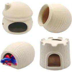 ZooVenture Decoraciones y accesorios para acuarios de gambas y cangrejos - 4 piezas