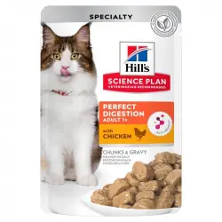 12x85gr Pack bolsas Hills Science Plan Perfect Digestion Adult para gatos de pollo