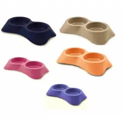 Comedero doble de plástico Nuvola Talla 2