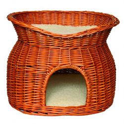 Cueva para gatos Mimbre marrón