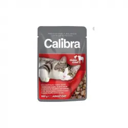 Calibra cat pouch comida húmeda adult cordero pollo, Unidades 24x100 Gr