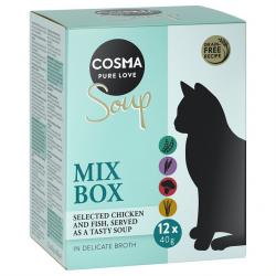 Cosma Soup sopa para gatos 12 x 40 g - Pack mixto II con 4 variedades
