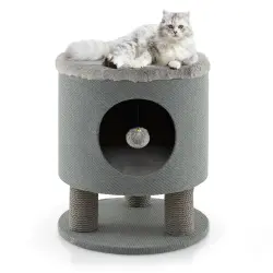 Costway Taburete para Gatos - 40 cm x 40 cm x 47 cm