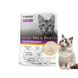 FurryFusion Comida húmeda para gatos con leche de cabra - Estofado de conejo y pollo
