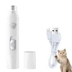 FurryFusion Lima eléctrica para uñas de perro - Blanco