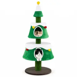GIANTEX Árbol Rascador para Gatos con Diseño Navidad (156 cm) - 1 Árbol