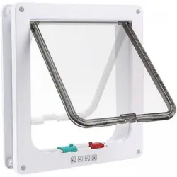 Pawffee Gatera de 4 posiciones: puerta para gatos/perros túnel cerradura - 1 pieza
