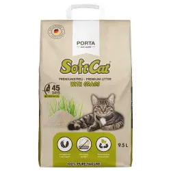 Porta SoftCat Hierba arena biodegradable para gatos - 9,5 l