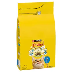 PURINA Friskies Adult Cat con salmón y verduras - 3 x 1,5 kg - Pack Ahorro