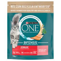 Purina ONE Bifensis Gatos esterilizados salmón - 750 g