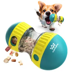 TheKingPet Bola con Fugas  Interactivo con chuches y premios para perros - 16 x 9 x 9 cm
