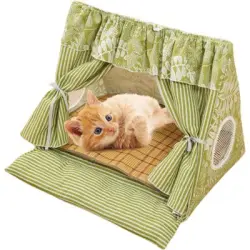 UAMLY Cama con tienda de campaña para gatos - Verde