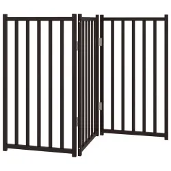 vidaXL Puerta para Perros Plegable Paneles Puerta Mascotas Madera de Álamo - 50 x 60 x 2 cm