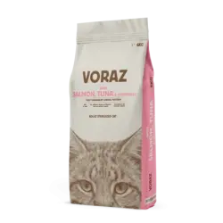 Voraz Pienso Para Gatos Adultos Esterilizados con Salmón, Atún y Verduras, 6 Kg