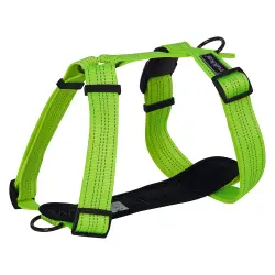 Arnés Rukka® Form Neon, amarillo para perros - L: 80 - 130 cm de contorno de pecho, 40 mm de ancho