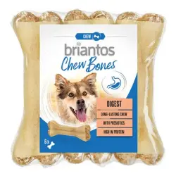Briantos Chew Bones Digest huesos con prebióticos para perros - 6 x 12 cm (330 g)