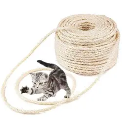 FurryFusion Cuerda de sisal natural, 10 mm, 15 m - 1 pieza