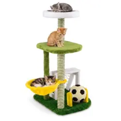GIANTEX Árbol para Gatos Multinivel con Tema de Fútbol - 1 Árbol