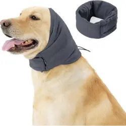HausPets Protectores orejas perros, antivibración, capucha relajante, gris - Artículo 1