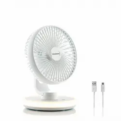 Innovagoods Fanled Ventilador de Escritorio Recargable con LED 4000mAh
