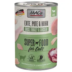 MAC's 6 x 400 g en latas para gatos - Pato, pavo y pollo