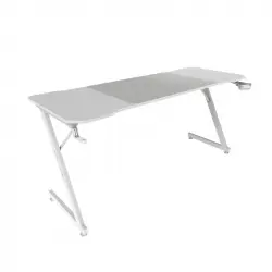 Mars Gaming MGD-X160 Mesa Ergonómica Alfombrilla XXL Soporte Auriculares y Bebida 160x60cm Blanco