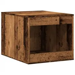 Mueble Arenero De Gatos Madera Ingeniería Envejecida 47x59x42cm Vidaxl