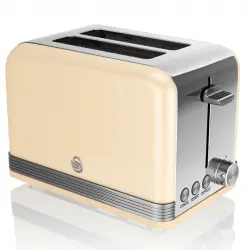 Swan St19010cneu Tostadora Retro 2 Rebanadas 815W Beige