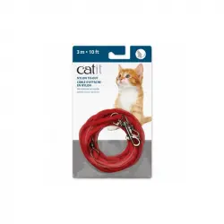 Catit Correa Extra Larga Roja para gatos, Tamaño 4,5m