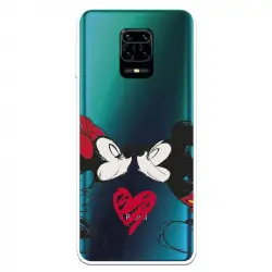 Funda Oficial Clásicos de Disney Mickey y Minnie Beso para Xiaomi Redmi Note 9 Pro